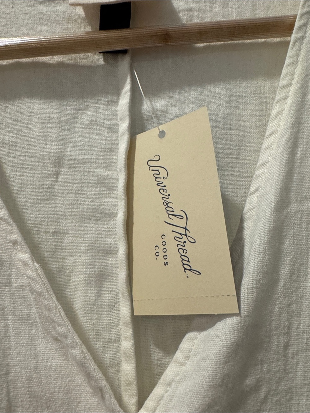 Universal Thread white Button-Front V-Neck Mini Dress - Picture 5 of 7